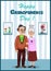 Forever together greeting card. Grandparents characters in the room.