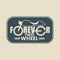 Forever two wheel decal illustration