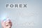 Forex Financial market trading concept on virtual screen. Business and investment concept.