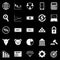 Forex icons on black background