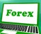 Forex Laptop Shows Foreign Exchange Or Currency Trading