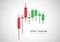 Forex price action candles for red and green, Forex Trading charts in Signals vector illustration. Buy and sell indicators for