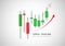 Forex price action candles for red and green, Forex Trading charts in Signals vector illustration. Buy and sell indicators for