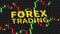 Forex Trading vector illustration on black background