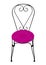 Forged chair - pink seat