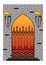 Forged iron gothic window