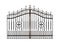 Forged metal gates. Sketch. Victorian style. Artistic forging. Fencing.Doors for the temple, church, Christian cross. Entrance