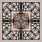 Forged openwork iron fence - a pattern square from a photo