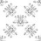 Forged seamless pattern of black fleur-de-lis on a white background. Openwork metal fence design. Modern style for