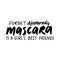 Forget diamonds, mascara is a girl`s best friends. Vector Handwritten quote about makeup, eyes, lashes, cosmetic.