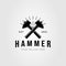 forging hammer, gavel silhouette logo vector illustration design