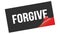 FORGIVE text on black red sticker stamp