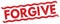 FORGIVE text on red lines stamp sign
