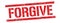 FORGIVE text on red vintage lines stamp