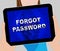 Forgot Password Tablet Shows Login Authentication Invalid - 3d Illustration