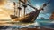 Forgotten Majesty: Decaying Pirate Ship Adrift