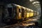 forgotten train car left in abandoned tunnel