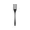 Fork black icon silhouette isolated on white background. Vector illustration