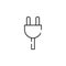 fork. Cord icon. Element of construction for mobile concept and web apps illustration. Thin line icon for website design and