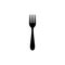 Fork glyph icon and cutlery concept