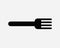 Fork Icon. Silverware Dinning Kitchen Utensil Cutlery Eat Tableware. Black White Sign Symbol EPS Vector