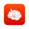Fork is inserted into the brain icon digital red