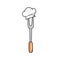 fork kitchen utensil chef hat restaurant theme logo