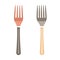 Fork and knife icon. Flat illustration of fork and knife vector icon for web design