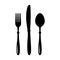 Fork knife and spoon icons vector. cutlery isolated