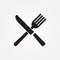 Fork knife vector icon illustration graphic design.