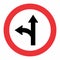 Fork Left Traffic Sign