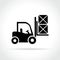 Fork lift icon on white background