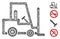 Fork Lift Truck Web Vector Mesh Illustration