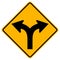 Fork In Road Traffic Sign,Vector Illustration, Isolate On White Background Label. EPS10