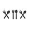 Fork and spoon crossed, diner, restaurant sign.