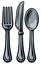 Fork Spoon Knife Cutlery Dinner Place Setting Icon