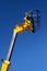 Forklift against the blue sky