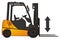 Forklift and black symbol