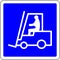 Forklift blue sign