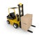 Forklift with cargo