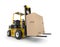 Forklift with cargo