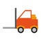 Forklift cargo vehicle isolated symbol