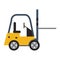 Forklift cargo vehicle sideview flat