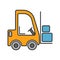 Forklift color icon