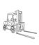 Forklift coloring page