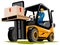 Forklift with driver