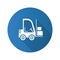 Forklift flat design long shadow glyph icon