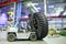 Forklift with giant size tyre