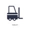 forklift icon on white background. Simple element illustration from delivery and logistic concept