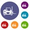 Forklift icons set